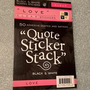 DCWV 50 Clear Love Quotes Stickers Book Scrapbooking Crafts New USA Wedding
